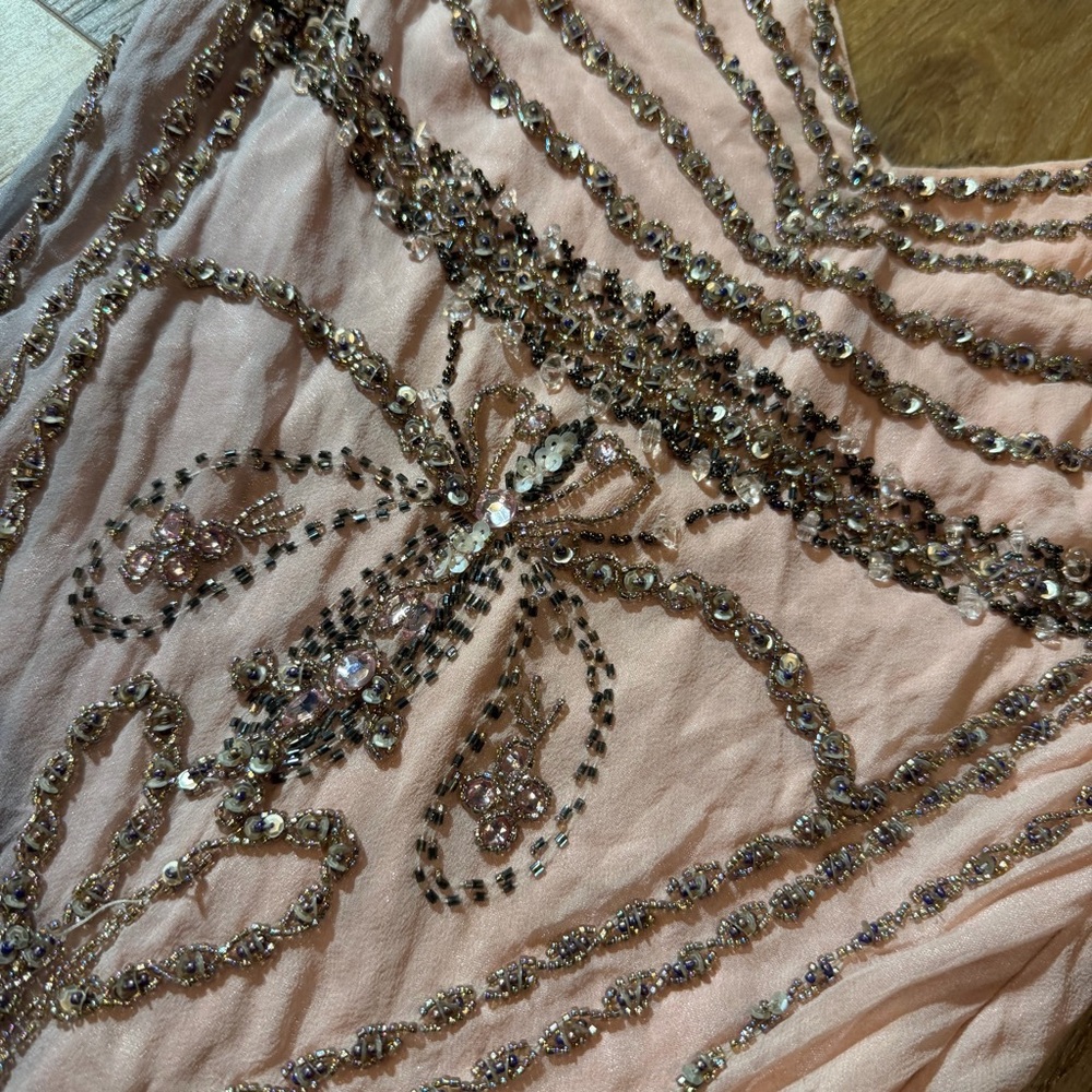 Vintage Y2K 100% Silk Beaded Dress Vintage Beaded Dress Prom Dress Sue Wong - Picture 13 of 17